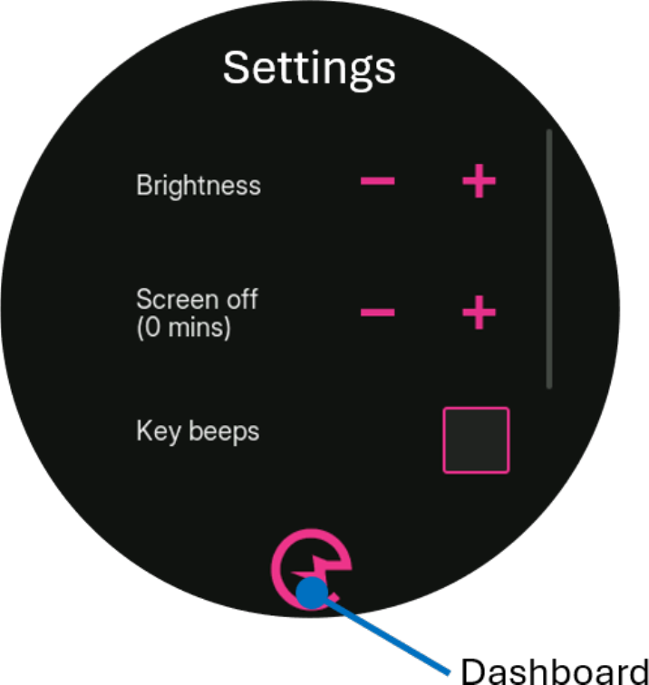 Helm screen settings